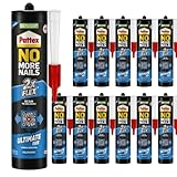 Montagekleber Kleben statt Bohren Transparent- Extra Stark - Montagekleber für alle Materialien - No more Nails - Witterungsbeständig- Universalkleber für Innen & Außen (12 x 390g)
