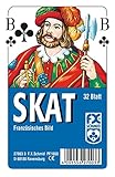 Ravensburger 27003 - Skat, Französisches Bild, 32 Karten in Klarsicht-Box, 32 Blatt, Spielkartenformat: 59 x 92 mm, glasklares Etui, tolles