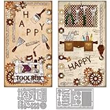 GLOBLELAND Toolbox Page Metall Stanzformen, Werkzeugkasten Und Werkzeuge, Stanzformen, Reparaturwerkzeuge, Stanzformen Für DIY Scrapbooking, Fotoalbum, Dekorative Prägung, Papierkarte