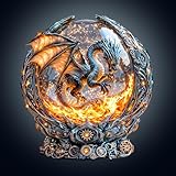 Holzpuzzle Erwachsene, 245 Teile Magischer Ball, Feuerdrache Puzzles, 34 * 31.2cm Wood Puzzle, Unregelmäßige Einzigartige Tierform Holzpuzzles für Erwachsen, Schön Geschenk für Familie und Freunde