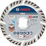 Bosch 1x PRO Multi Material Diamanttrennscheiben, X-Lock (für Beton, Stahlbeton, Ø 125 mm, Professional Zubehör Kleiner Winkelschleifer)