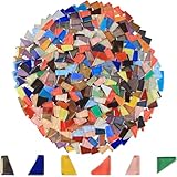 Yazikisa 500g Bunte Kristall Mosaik Fliesen Unregelmäßige Glas Mosaiksteine Glasfliesen Kristallfliese Mosaikstücke für Handwerk Handgefertigt DIY Kunstprojekte Blumentöpfe