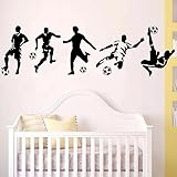 5 Stücke Fußball -Wandaufkleber, Wandaufkleber Der Sportstäbe, Wanddekorationsaufkleber, Schlafzimmer -Wandaufkleber.