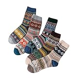 Generisch Socken Bequem Und Warm Atmungsaktiv Hautfreundlich Socken Combed Cotton Winter Thick Knitted Thermal Socks Fashion Elegant Stricksocken Wintersocken
