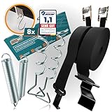 Das wetterfeste Sturmband Markise Set für Thule Omnistor (inkl. 8X Kederleiste Haken) - Sturmsicherung für Vorzelt und Zubehör fürs Wohnmobil - Wohnwagen hold down Side kit mit Sturmleine
