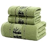 Luxuriöse Handtücher für Badezimmer, 3-teilig, weich, saugfähig, Bambusfaser, Luxus-Handtuch-Set mit 139,7 x 71,1 cm Badetuch und 73,7 x 33 cm Handtüchern, waschbare Bambus-Handtücher für Badezimmer,