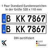2 DIN-zertfizierte Euro-Kennzeichen | Kfz Kennzeichen für Deutschland (2)