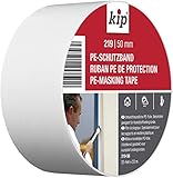 Kip Tape 219-56 Schutzband – Professionelles Abklebeband aus PE für Kunststoffuntergründe – Malerband für saubere Kanten beim Streichen & Lackieren – 50mm x 33m