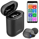Callstel Live Translator: 2in1-Live-Übersetzer und In-Ear-Mono-Headset mit Powerbank-Box & App (simultan Übersetzer, Ohrstöpsel, Freisprecheinrichtung)