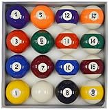Homegames Billiardkugelset, Punkte und Streifen Bälle, 50,8 mm, für Wettkämpfe (UK-Größe)