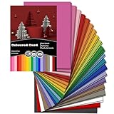 40 Blatt Tonkarton A4 Bunt, 20 Farben - 230 g/m² Tonpapier, Bastelkarton für Malen Kartenherstellung Einladungen Scrapbook Basteln