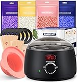 Waxing Set Wachs Haarentfernung Gesicht Körper: Wax Maschine Wachswärmer mit Silikon-Schale, 400g Wax zur haarentfernung, Warmwachs haarentfernung set