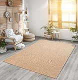 the carpet Kansas - Stilvoller Teppich im Jute-Look, ideal für Wohnzimmer, Esszimmer & Flur, pflegeleicht und wetterbeständig für Indoor & Outdoor, ca. 80 x 150 cm