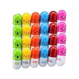 U/K PULABO 24 stücke Mini Versenkbare Pille Kugelschreiber Vitamin Pille Kugelschreiber Neuheit Kapsel Kugelschreiber Magie Marker Geschenk Kugelschreiber Stilvoll und Beliebt praktisch
