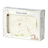 luterna Ovis Schafmilchseife Olive-Weiß, 100% Bio, für die tägliche Dusche, eckig, 100 g, verpackt