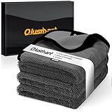 Mikrofasertücher Trockentuch Dusche 3er-Set: Schnelltrocknendes Auto Tuch, Extrem Saugstarke Poliertuch Reinigungstuch, 100% Fussel-frei für Auto, Duschkabine, Haushalt und Camping (Grau, 40x60cm)