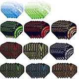 66 Stück Dart Flights,Zubehör für Darts,Standard Dartpfeile Flights Klassische Dartflys für Steel und Soft Dartpfeile,Standartform Dart Flight weiß schwarz pink rot lila Rose blau Grun(jianbianlanlv)