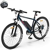 E-Bike, Eleglide M1 27.5 Zoll Elektrofahrrad Damen Herren, 250W E Mountain Bike, Electric Bike mit abnehmbarem 36V 7,5Ah Akku, Elektrofahrrad für Erwachsene, Shimano 21 Gänge City-Elektrofahrrad
