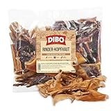 DIBO Rinderkopfhaut, 500g-Beutel, Naturkau-Snack oder Leckerli für Zwischendurch, Hundefutter, Qualitätskauartikel ohne Chemie
