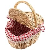 Happysnow Wicker Picknick Korb im Land Haus mit Deckel und & Liner für Picknicks, Partys und Grill Abende