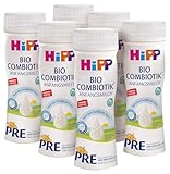 HiPP PRE Bio Combiotik trinkfertig (6 x 200ml), Anfangsmilch von Geburt an, enthält nur Lactose als Kohlenhydrat, in bester Bio-Qualität