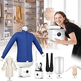 PixCy Machine À Repasser Automatique Fer Repasser Vapeur Mains Libres Sèche-linge Air Chaud Avec Commande Numérique Intelligente Repassage Rapide 8 Minutes for Chemises Pantalons Chaussures