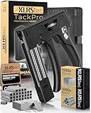 KLRStec Professional Handtacker Set – Innovative Tackerpistole mit Fingerzug – Holztacker & Möbeltacker – Staple Gun inkl. 2000 Tackerklammern Typ D & T – Ergonomisch, robust & langlebig