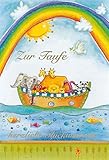 bsb Glückwunschkarte zur Taufe - Grußkarte mit Arche-Motiv - Karte mit Umschlag zur Geburt - Glückwünsche in 11,5 x 17 cm
