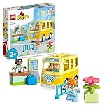 LEGO 10988 DUPLO Die Busfahrt Set, Bus-Spielzeug zum Aufbau sozialer Fähigkeiten, Motorikspielzeug mit Fahrzeug und Figuren, pädagogisches Geschenk für Kleinkinder, Jungen und Mädchen ab 2 Jahren