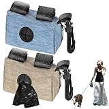 DWFEYOI 2 Stück Hundekotbeutel-Spender, Tragbarer Kotbeutel-Spender mit Reißverschluss, Passt jede Hundeleine