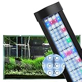Lominie LED Aquarium Beleuchtung,57W Aquarium Lampe,Volles Spektrum Aquarium Licht mit Timer-Controller, für 88-115cm Frischwasser Gepflanztes Tank, IP68 Wasserdicht (G50/57W/88cm)