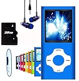 Hotechs MP3-Player/MP4-Player, MP3-Player mit 32 GB Speicherkarte, schlankes Design, digitales LCD-Display, 4,6 cm (1,8 Zoll) Display, FM-Radio