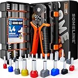 SOMELINE® Sechskant Crimpzange Set, 21 Arten [0,25-10mm²] Aderendhülsen Set, Selbsteinstellend Sechskant Aderendhülsenzange - Krimpzange - Crimpzangen - Presszange - Crimp Zange - Elektrowerkzeug Set