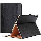 ProCase Leder Hülle mit Stifthalter für iPad 9.7 Zoll 2018/2017 (6th 5th Gen), iPad Air 2, iPad Air Schutzhülle Case PU-Leder Klapphülle mit Multi- Stand für iPad 9.7 Zoll -Schwarz
