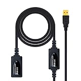 15 m langes USB 2.0-Verlängerungskabel mit Verstärker Typ A/Stecker auf Buchse. Entwickelt, um Geräte über große Entfernungen anzuschließen.