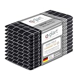 Glart 48GI2 10er Set Geschirrtücher Küchentücher, 50x70 cm, 100% Baumwolle Oeko-TEX Standard 100, grau, fusselfrei, vorgewaschen, Tücher für Küche und Abwasch