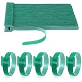 100 Stück Kabelbinder, Verstellbarer Pflanzenbinder Grün Pflanzen Zubehör Pflanzenstütze Pflanzenclips Bindegarn Pflanzen Wetterfeste Rankhilfe Pflanzenband für Kletterpflanzen Gartenbaum