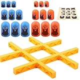 Xiaolan Tic-Tac-Toe-Spiel 2 Spieler Stapelbecher Spielzeug Brettspiel Familien Strategiespiel Reisespiel Interaktives Frühpädagogisches Lernspielzeug Für Kinder Und Erwachsene