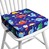 HOTUT Sitzerhöhung Stuhl Kind,Tragbares Cartoon Boostersitz,Stuhlerhöhung Kissen für Kleinkind,Abnehmbar Waschbar Sitzkissen Kinder Stuhl mit 2 Anti-Rutsch-Schnalle für Essen,Ausflug,Picknick,Reisen