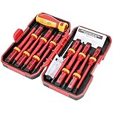 Asyduey 13 Stücke Vde Isolierte Schraubendreher Set -V Hoch Spannung 1000 V Magnetisch Schlitz Torx Schraubendreher Hand Werkzeuge