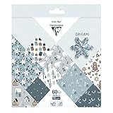 Clairefontaine 95374C - Pack mit 60 Bögen Origamipapier (70 g, 15 x 15 cm, Polarweihnacht) 1 Pack