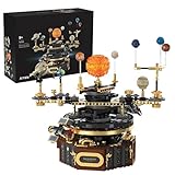 Technik Erde und Mond im Orbit Baukasten, drehendes astronomisches Konstruktionsspielzeug mit 8 Planeten, Heimdekorationsmodell, Geschenk für Astronomieliebhaber und Kinder ab 6 Jahren (1098PCS)