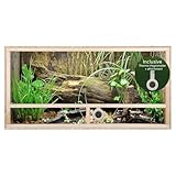 REPITERRA Terrarium für Reptilien & Amphibien, Holzterrarium mit Seitenbelüftung 120x60x60 cm