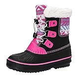 Kinderschuhe Schneestiefel Mädchen Jungen Outdoor-Stiefel Warme Stiefel mit Baumwolle Schneestiefel Schnalle Stiefel für Mädchen, a, 31 EU