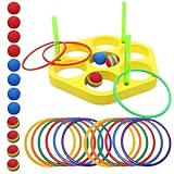 Kustimantu Schwimmring-Set für Pool – Schaumstoffringe zum Werfen mit Dreiecken und Bällen – Schwimmdreieck aus Schaumstoff mit Bällen und Geschicklichkeitsspielen für Strand, Garten im Freien