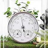 WINSR Analog Barometer Thermometer Hygrometer 3 in 1 Wetterstation Temperatur Luftfeuchtigkeit Atmosphärischer Druckmesser Wandbehang