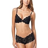 Smart & Sexy Damen Signature Lace Bra Push-Up-BH, Durchsichtig, Schwarzer Farbton, 75A
