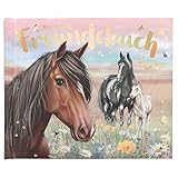Depesche 13197 Miss Melody - Freundebuch mit Pferde Motiv, Blumen und Gold, Freundschaftsbuch mit 108 Seiten zum Eintragen und Verzieren