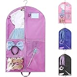 Kleidersack für Kinderkostüm, mit Zwickel, wasserdicht, staubdicht, zum Aufhängen, für Schrank, Aufbewahrung, faltbare Reise-Aufbewahrungstasche für Tanz, Sport, Theater, Schönheitswettbewerbe, 101,6