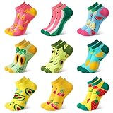 Utensilsto 9 Paare Lustige Sneaker Socken Damen 39-42 Baumwolle Bunte Socken Damen Kurzsocken Sportsocken
